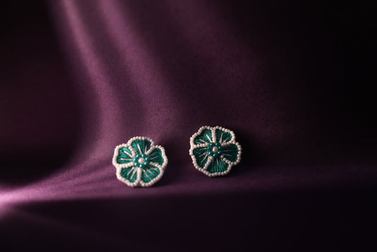 Green Lily Earrings