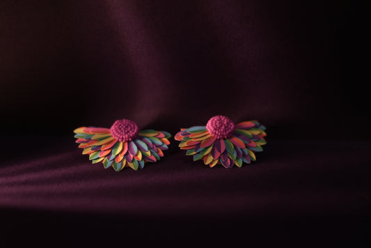 Multicolor Daffodil Earrings