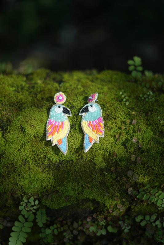 Multicolor Parrot Earrings